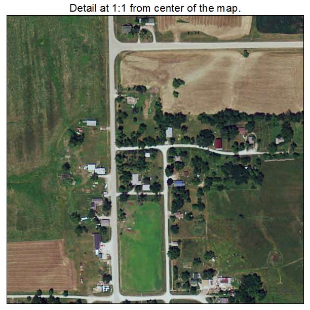 Pleasanton, Iowa aerial imagery detail