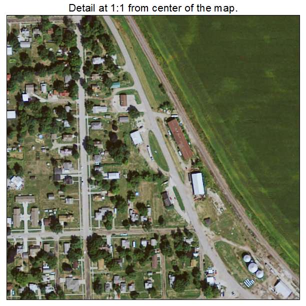 Pleasantville, Iowa aerial imagery detail