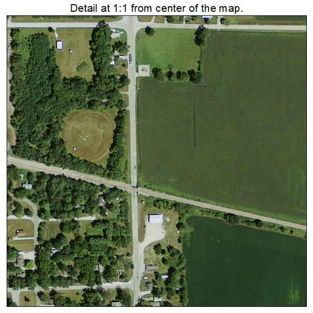 Pomeroy, Iowa aerial imagery detail