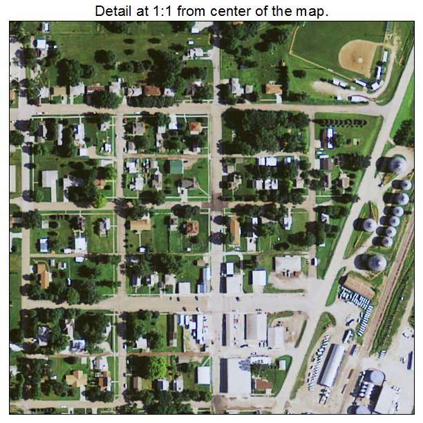 Portsmouth, Iowa aerial imagery detail