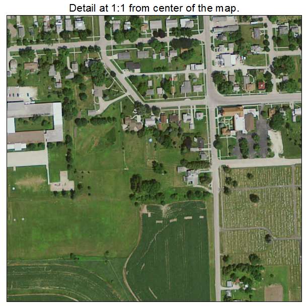 Postville, Iowa aerial imagery detail
