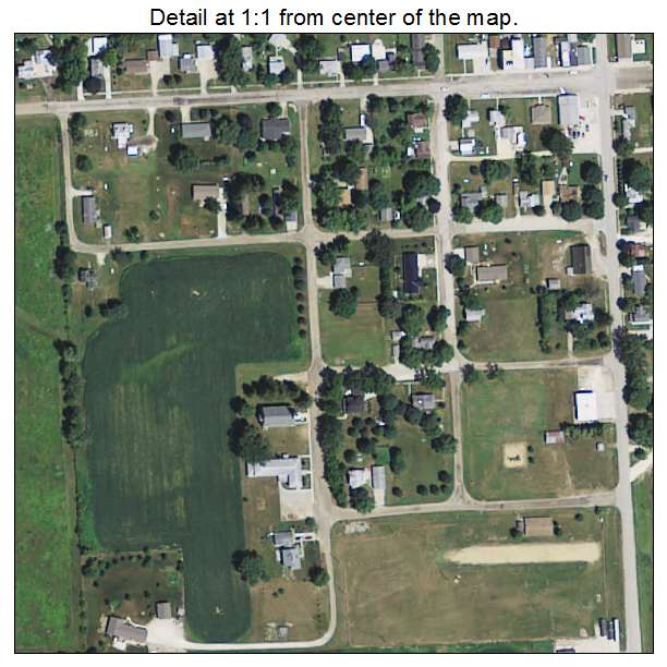 Prairieburg, Iowa aerial imagery detail