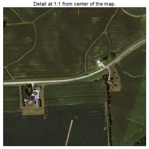 Princeton, Iowa aerial imagery detail