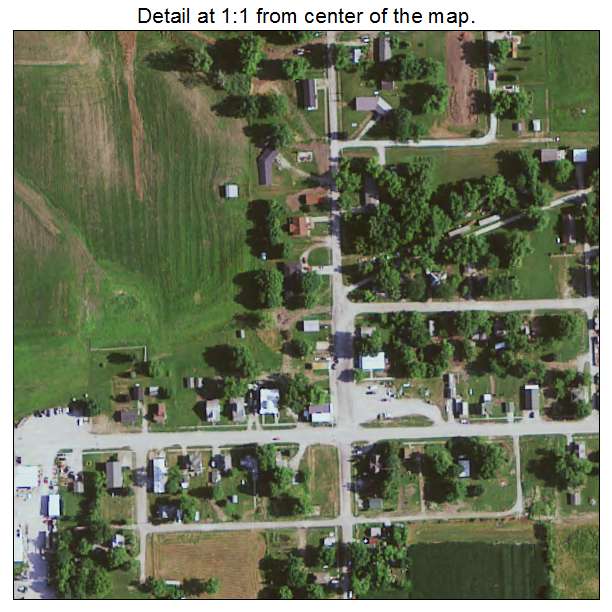 Promise City, Iowa aerial imagery detail
