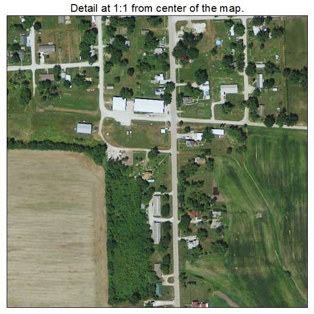 Pulaski, Iowa aerial imagery detail