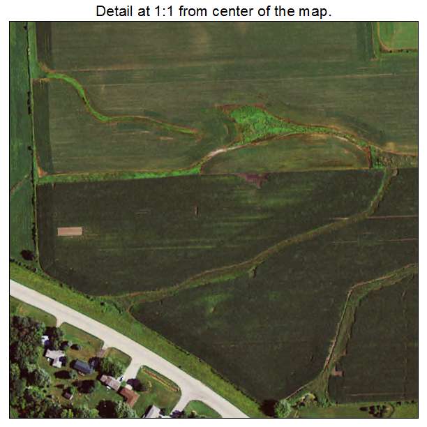Ridgeway, Iowa aerial imagery detail