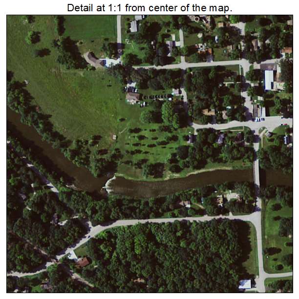 Rock Falls, Iowa aerial imagery detail