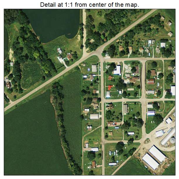 Rodney, Iowa aerial imagery detail