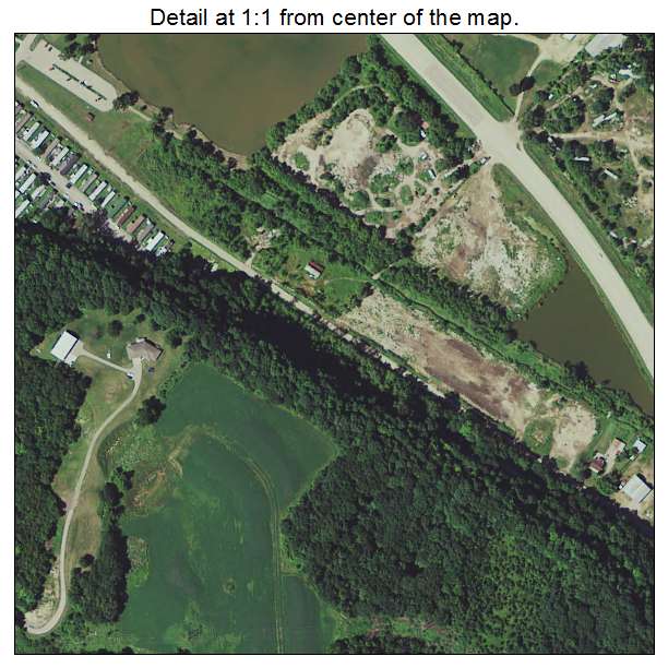 Sageville, Iowa aerial imagery detail