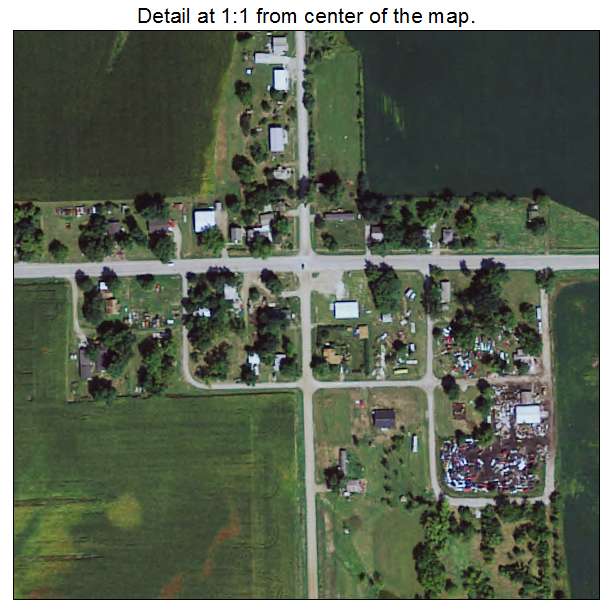 Sandyville, Iowa aerial imagery detail