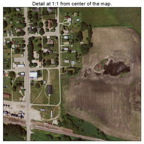 Scarville, Iowa aerial imagery detail