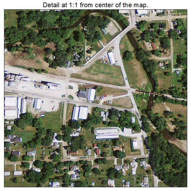 Shellsburg, Iowa aerial imagery detail