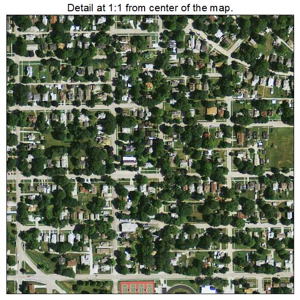 Shenandoah, Iowa aerial imagery detail