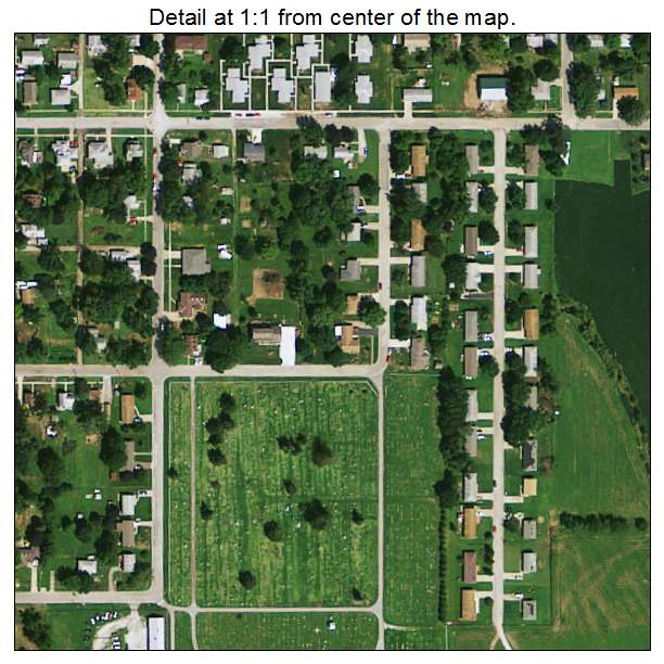 Sidney, Iowa aerial imagery detail