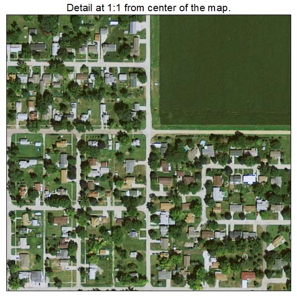 Sloan, Iowa aerial imagery detail