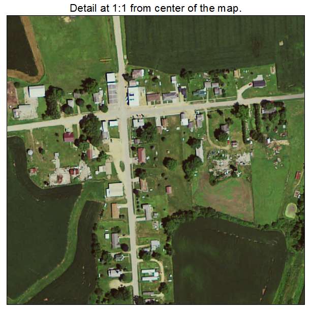 Spragueville, Iowa aerial imagery detail