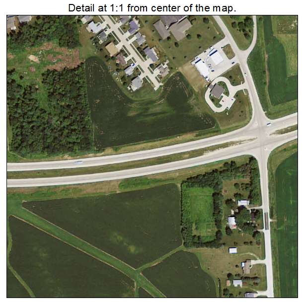 Springville, Iowa aerial imagery detail