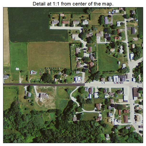 St Lucas, Iowa aerial imagery detail