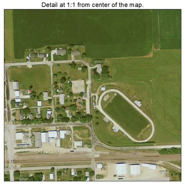 Stanwood, Iowa aerial imagery detail