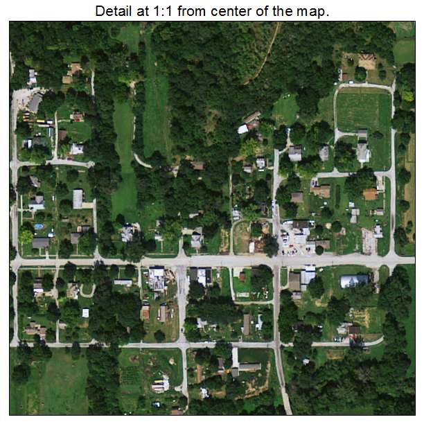 Thurman, Iowa aerial imagery detail