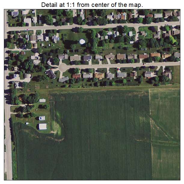 Traer, Iowa aerial imagery detail