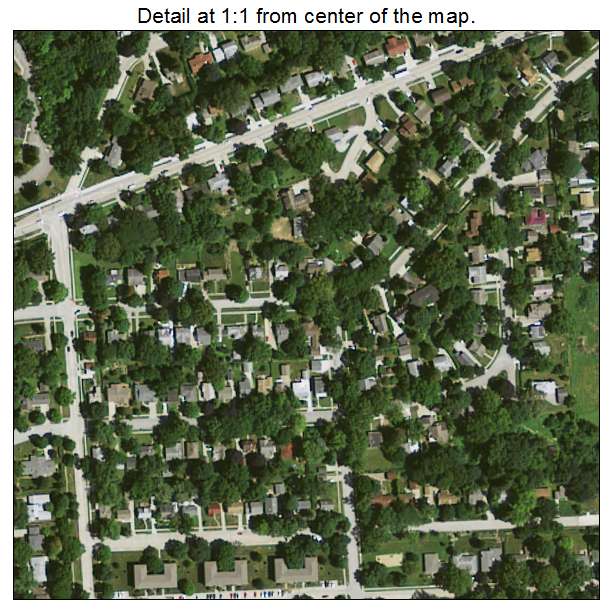 University Heights, Iowa aerial imagery detail