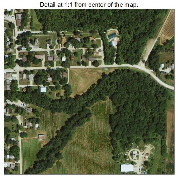 University Park, Iowa aerial imagery detail