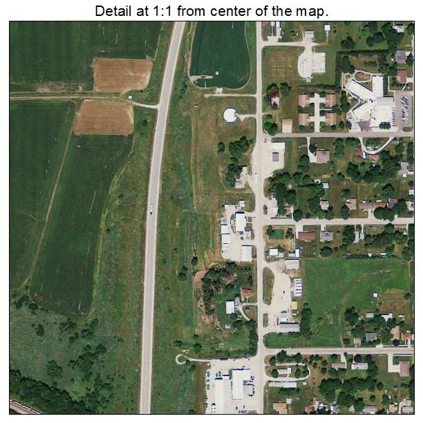 Villisca, Iowa aerial imagery detail