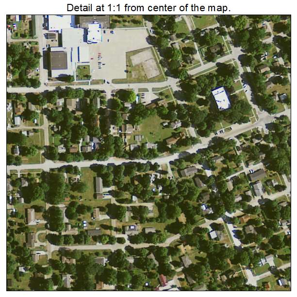 Wapello, Iowa aerial imagery detail