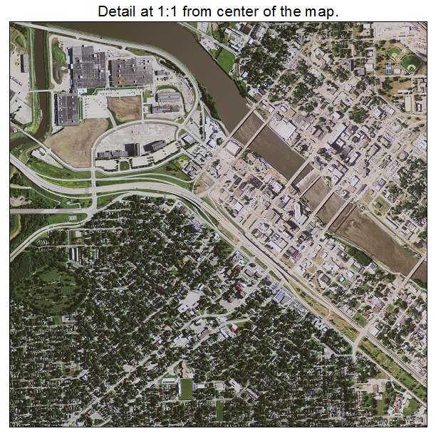 Waterloo, Iowa aerial imagery detail