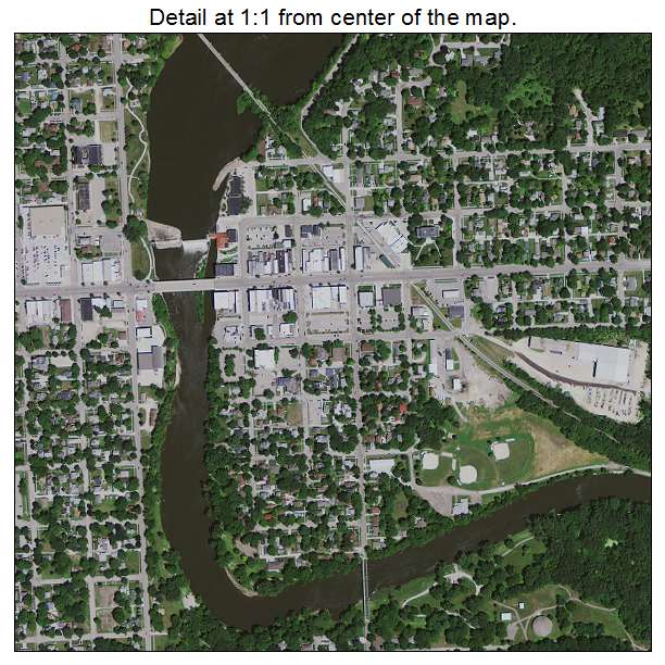 Waverly, Iowa aerial imagery detail