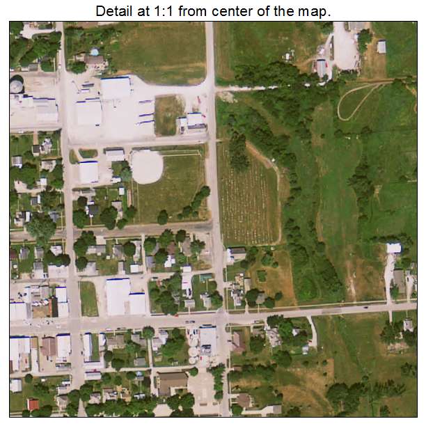 Wayland, Iowa aerial imagery detail