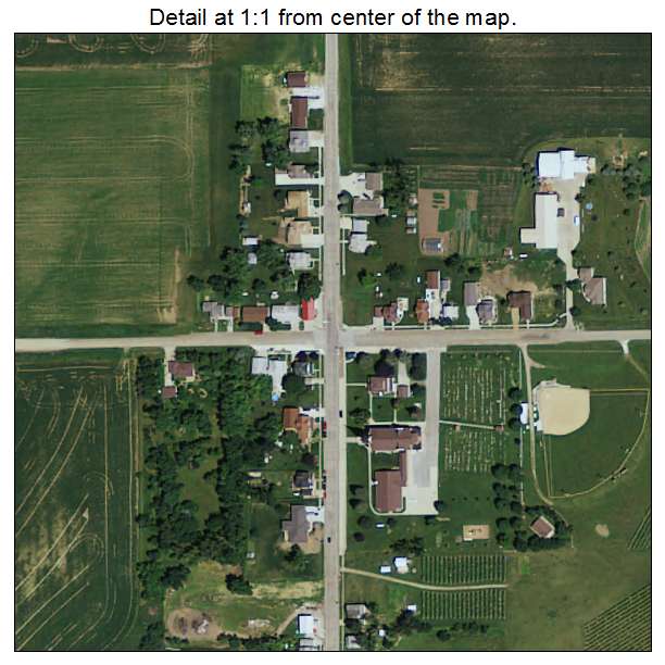 Willey, Iowa aerial imagery detail