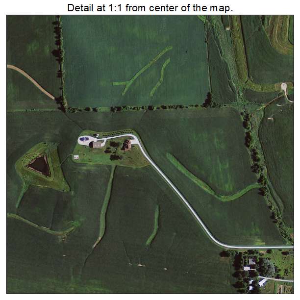 Williamsburg, Iowa aerial imagery detail