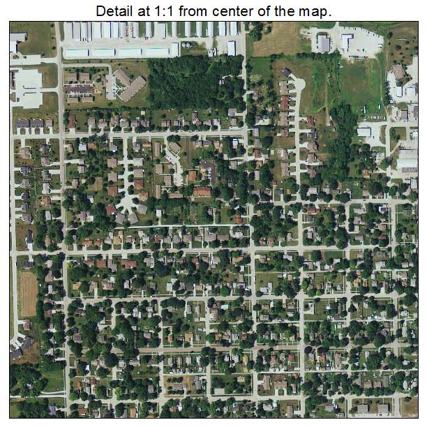Winterset, Iowa aerial imagery detail