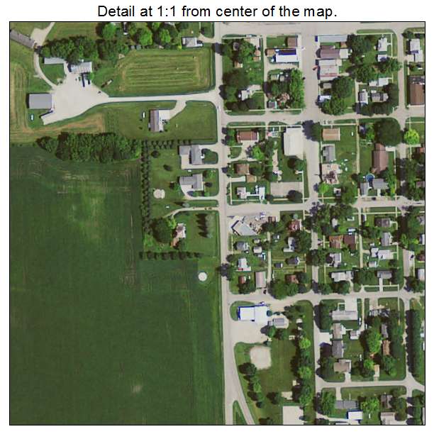 Woden, Iowa aerial imagery detail