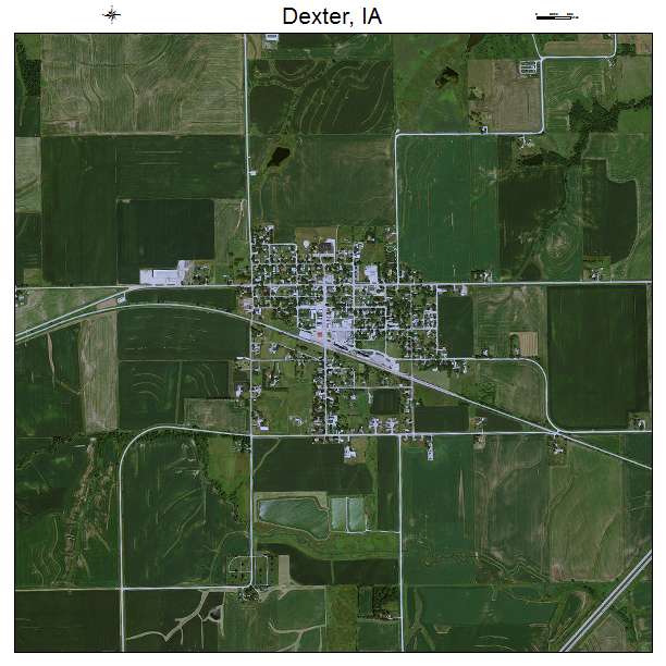 Dexter, IA air photo map