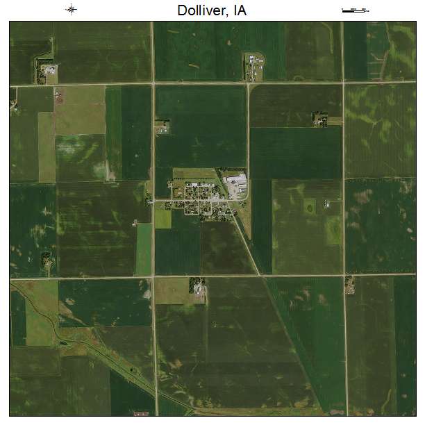Dolliver, IA air photo map
