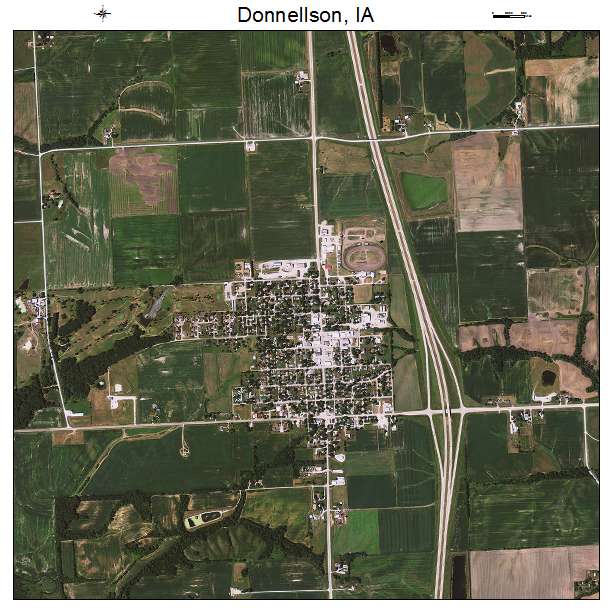 Donnellson, IA air photo map