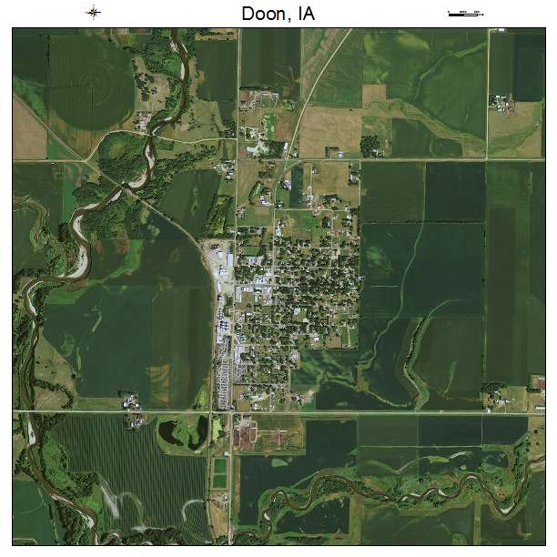 Doon, IA air photo map