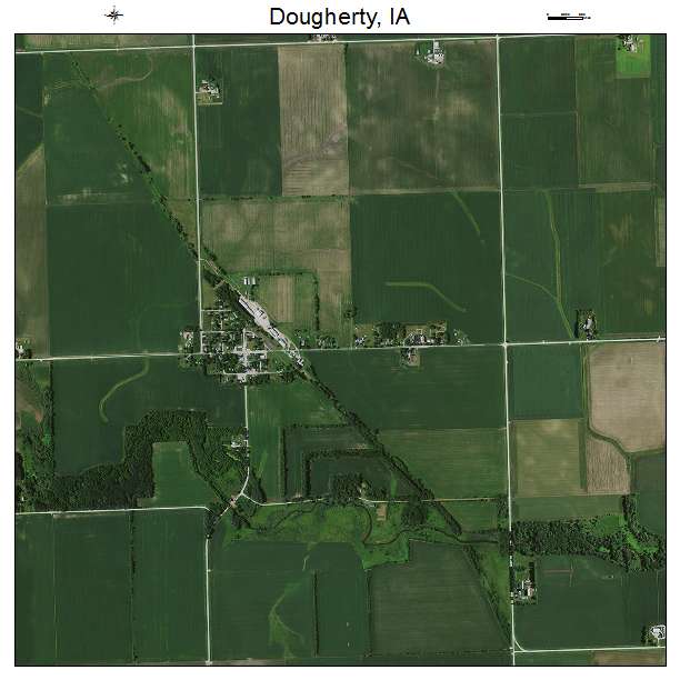 Dougherty, IA air photo map