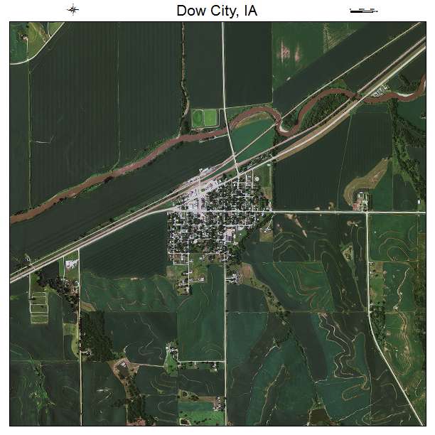 Dow City, IA air photo map