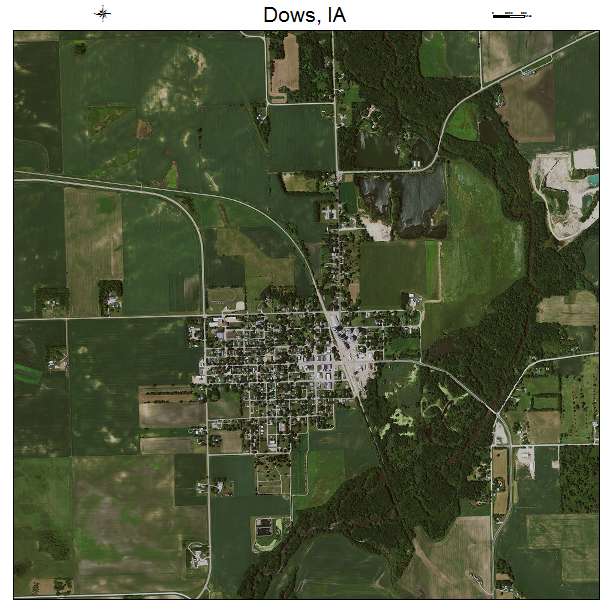 Dows, IA air photo map