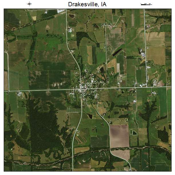 Drakesville, IA air photo map