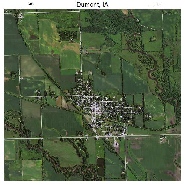 Dumont, IA air photo map