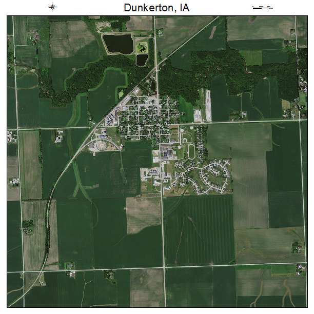 Dunkerton, IA air photo map
