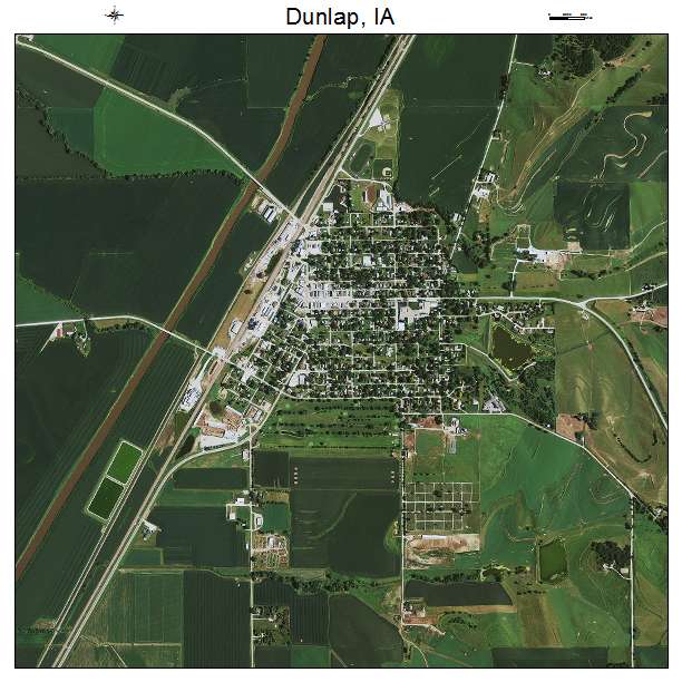 Dunlap, IA air photo map