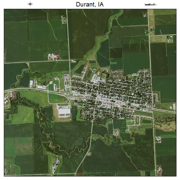 Durant, IA air photo map
