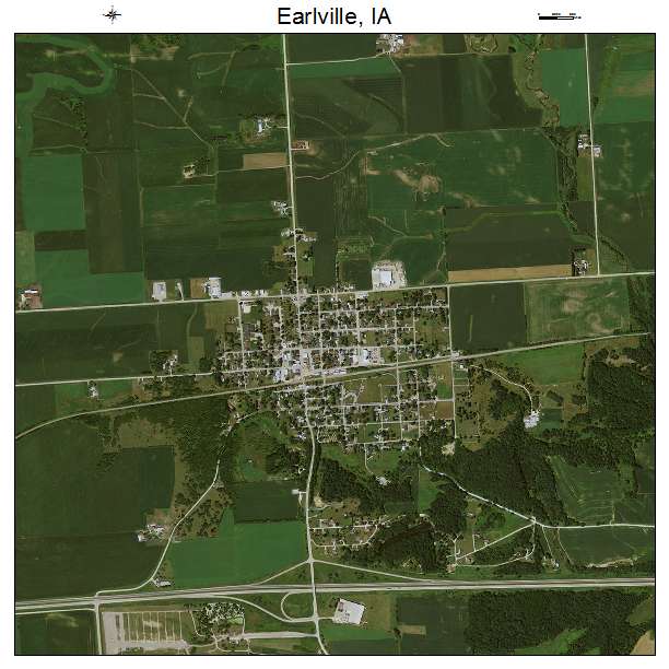 Earlville, IA air photo map