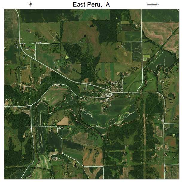 East Peru, IA air photo map